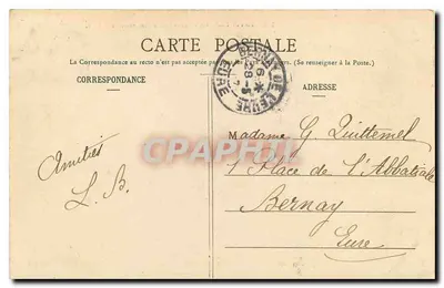 Bois de Boulogne - Lago e Parque de Armenonville — G. P. (editor) n° 369 — Verso
