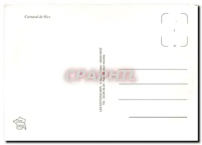 Carnaval de NICE — Carnaval de Nice — Éditions MAF — Verso