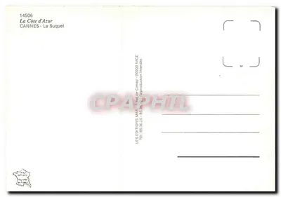 Cannes — widok portu i wzgórza — Wydawnictwo MAP, NICE — Rewers