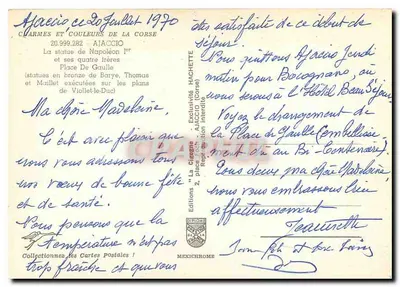 Praça de Gaulle — Ajaccio — Editora IRIS — Verso