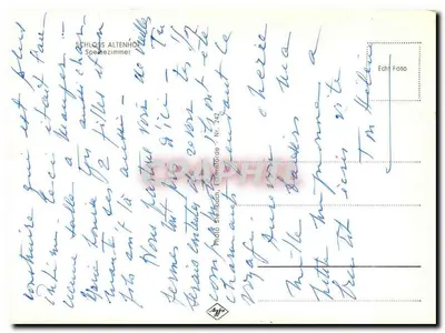 Jadalnia zamku Altenhof — dekor z tapiserii — Fot. Stienbach, nr 242 — Rewers