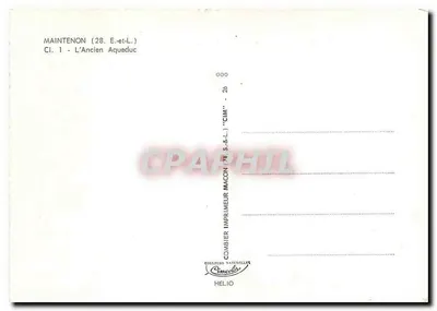 Maintenon — O Antigo Aqueduto — Impressor Combier — Verso