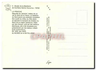 A Peniche — Maquete de barco de canal — Éditions des AMIS du MUSÉE de la BATELLERIE — Verso