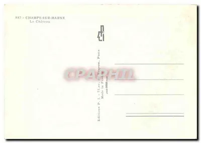 Champs-sur-Marne — Pałac — Wydawnictwo P. L. — Rewers