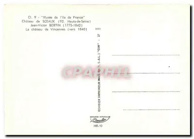 Zamek Vincennes — Widok zamku i wieży — Wydawca Combier — Rewers