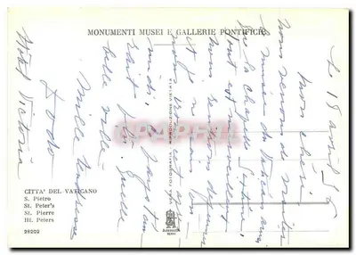 Plac Świętego Piotra — Watykan — wydawca Alterocca Terini, n° 28202 — Rewers