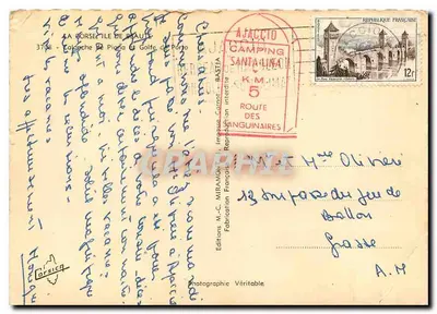 Nas Calanche de Piana - Corse — Edições M.C. MIRASICA — Verso