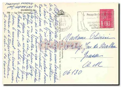 A Costa Selvagem — Quiberon, 350 — Edição JANSOL — Verso
