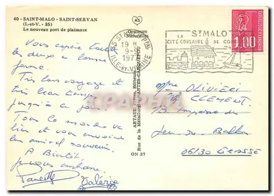 Saint-Malo - O novo porto de recreio — Artaud Frères, editores, n°40 — Verso