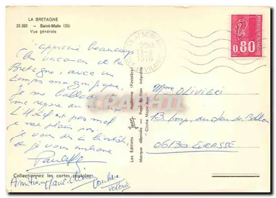 Saint-Malo — Vista geral — Les Editions Finistère — Verso