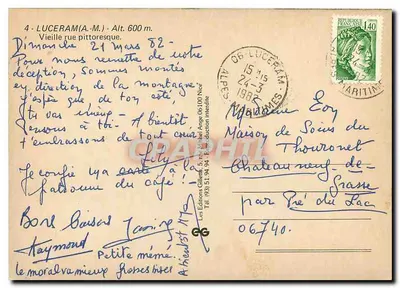 Luceram (A.M.) — Stara ulica malownicza — Les Éditions Gildard, n°4 — Rewers
