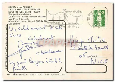 Eugénie-les-Bains — 1º vilarejo de emagrecimento da França — Mopy — Verso