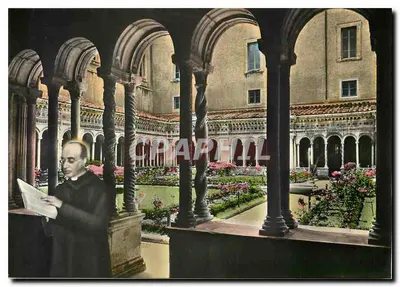 Roma - Basílica de S. Paulo - Chiostro Cosmatesco — o monge Placido Riccardi (1844-1915) — E. Verdesi, Roma