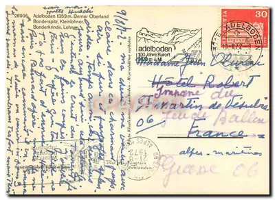 Adelboden — 100 lat kurortu — wydawca Klippensteiner — Rewers