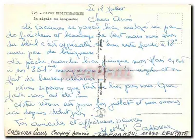 La cigale du Languedoc — Wydawca: Éditions Dant, Toulouse — Numer serii 723 — Rewers