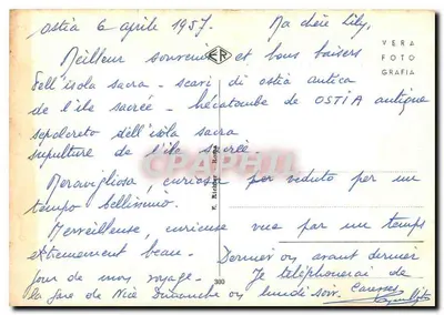 Ostia - Piazzale delle Corporazioni widziane z teatru — n°300 — Rewers