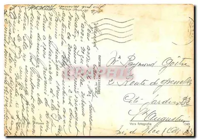 Lembranças da Itália — collage de locais italianos — Éd. N.C. & S. Massa, n° 1343 — Verso