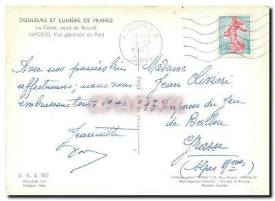 Ajaccio — Ogólny widok portu — Wydawnictwo Sztuki 'YVON' — Rewers