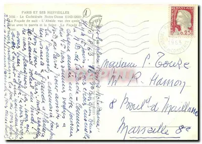 Notre-Dame w Paryżu — widok nocny i dzienny — Paryż i jego cuda, n°5066 — Rewers