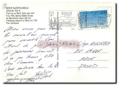 Mont Sainte-Odile — widok z lotu — Wydawnictwo Europ — Rewers