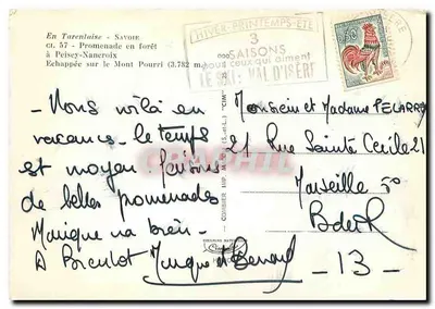 Mont Pourri — Promenade en forêt — Cim — Verso