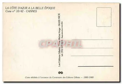 CANNES - Avenue Félix-Faure — uitzicht op de straat met tram en voetgangers — Uitgave Gilletta, n° 477 — Achterkant