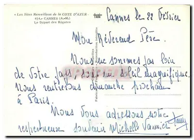 Cannes — Start regat — Wydawca CPAPHITA, nr 414 — Rewers