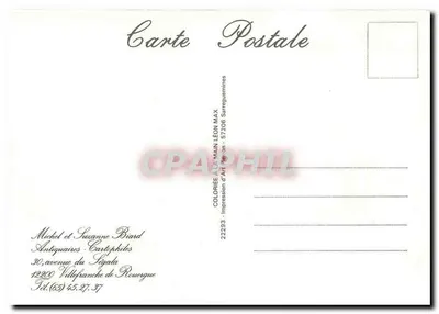 Carta postal humorística — Estação de Carteville — editada por Léon Main — Verso