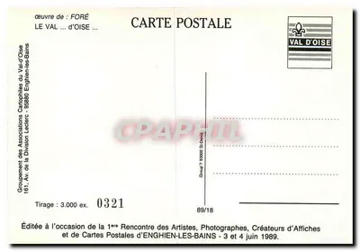 Vila à beira da água — edição especial — Groupement des Associations Cartophiles du Val-d'Oise — Verso
