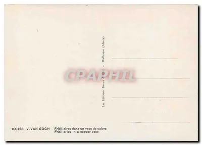 Frytillarze w miedzianym naczyniu — Van Gogh — Wydawnictwo Braun & Cie, nr 100168 — Rewers