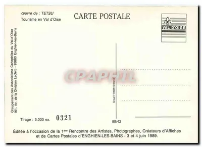 Ciclistas em paisagem — Tetsu — Edição Turismo no Val-d'Oise — Verso