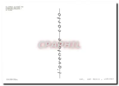 O Palhaço — ilustração de Catherine Philippe — Art Media, Lorient, n°7/8 — Verso