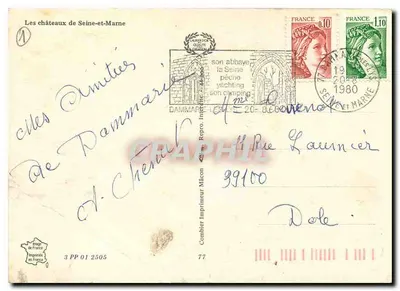Os Castelos de Seine-et-Marne — Crouy-sur-Ourcq, Fontainebleau, Vaux-le-Vicomte, Guermantes, Montry, Champs-sur-Marne — Editor: Combier Imprimeur Macon — Verso