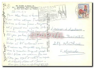 Bayonne — Puente del Pays d'Adour — Edición Lapie — Reverso