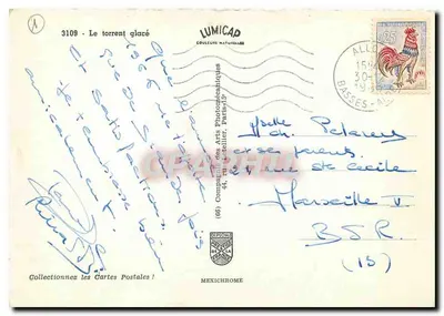 Torrente gelado — vista invernal — IRIS — Verso