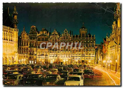 Grand' Place em Bruxelas — noite — editor Konfars n° 922/34