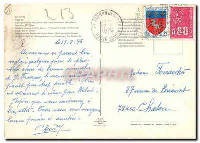 Vovoire — Cidade medieval — Éditions FISA, n° 12174 — Verso