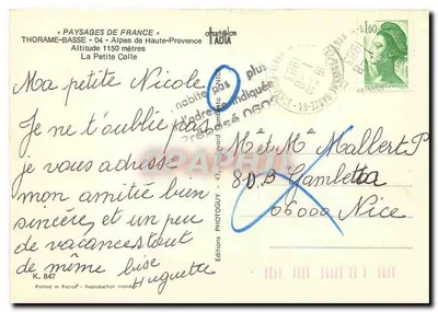 Thorame-Basse — La Petite Colle — Wydawnictwo Photoguy — Rewers