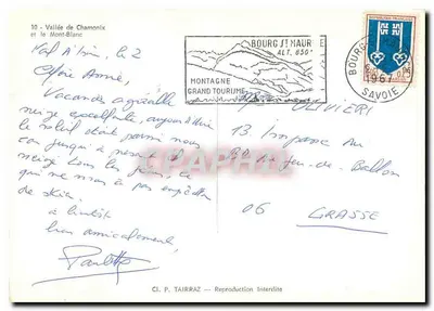 Vallée de Chamonix — Mont Blanc — CI. P. TAIRRAZ — Verso