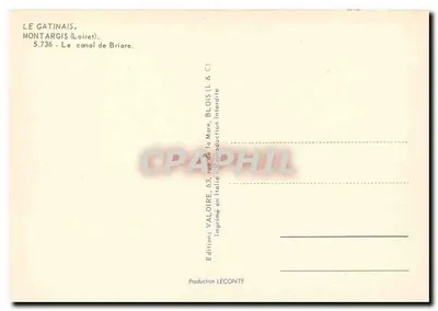 Montargis (Loiret) — The Briare Canal — Editions Valoire — Back