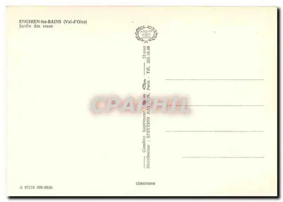 Enghien-les-Bains — Jardim das rosas — Edições Raymon, Paris — Verso