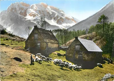 Paisagens de pastos e chalés de pastores — Os Pirineus — Edições ALIX, n° 599