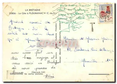 A Costa de Ploumanac'h (C.-du-N.) — A Bretanha — Éditions Finistère, n° 20806 — Verso