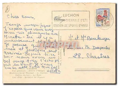 Luchon — Vista geral — editor: Clichés Art Photographiques — Verso