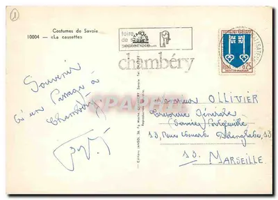 Trajes de Savóia — A conversa — Edição Janssot, Chambéry — Verso
