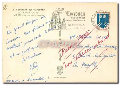 Locronan — Base da praça — Edições N'Art-105 — Verso