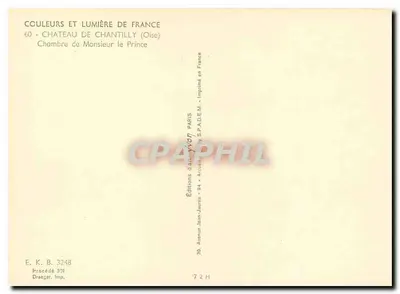 Pokój Princesy — Zamek Chantilly (Oise) — Wydawnictwo Jean-Jaurès — Rewers