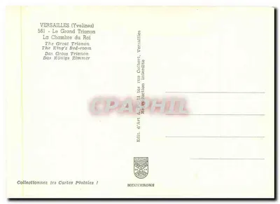 Versailles (Yvelines) — De Kamer van de Koning — Uitgave Diplôme de la Mexichrome — Achterkant
