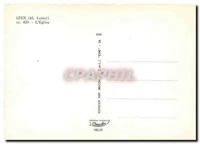 Gien (45) - Katedra — Wydawca Combier, nr 655 — Rewers