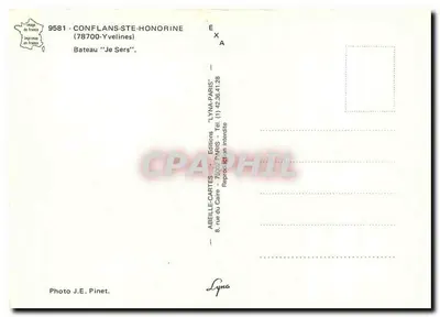 Navio 'Je Sers' — Conflans-Sainte-Honorine — Éditions LyNa — Verso